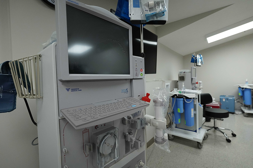 Hemodialysis Machine in hemodialysis facility- Arbors at Streetsboro