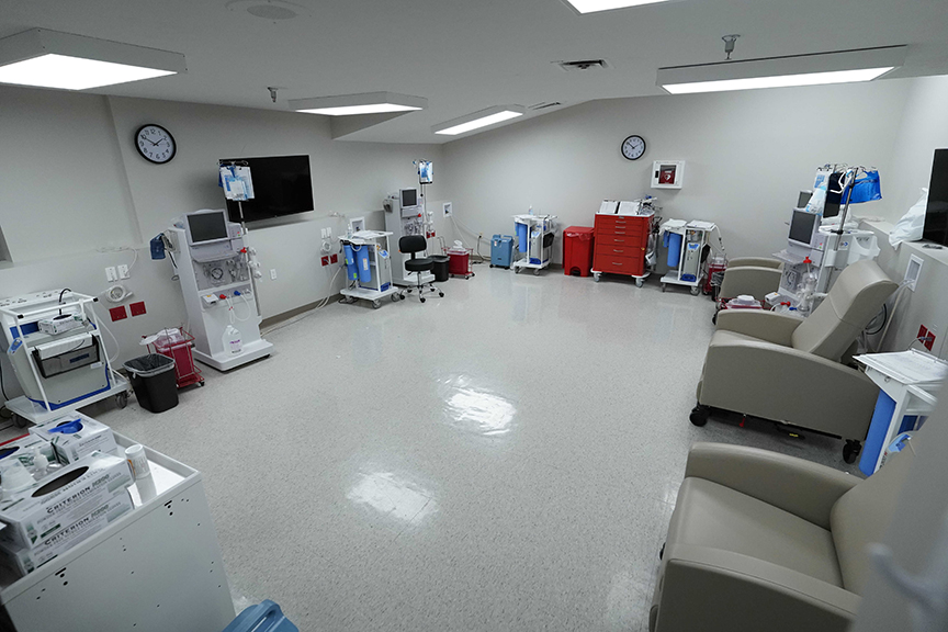 Hemodialysis machine and equipment in hemodialysis facility- Arbors at Streetsboro